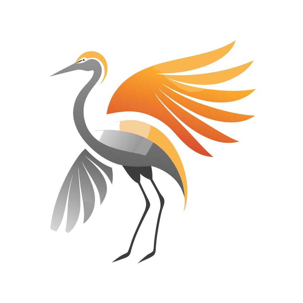 Colorful Bird Gradient Logotype Illustration vector