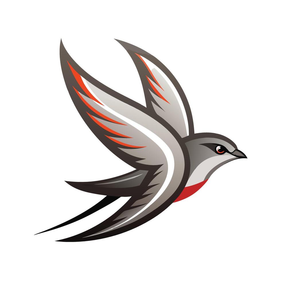 Colorful Bird Gradient Logotype Illustration vector