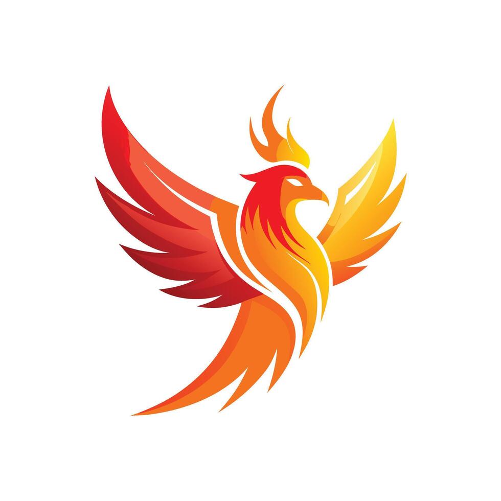 Colorful Bird Gradient Logotype Illustration vector