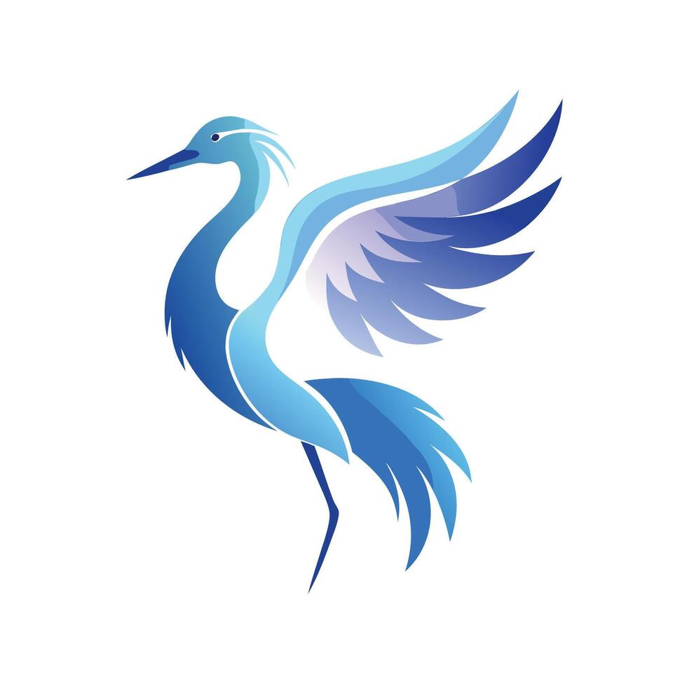 Colorful Bird Gradient Logotype Illustration vector
