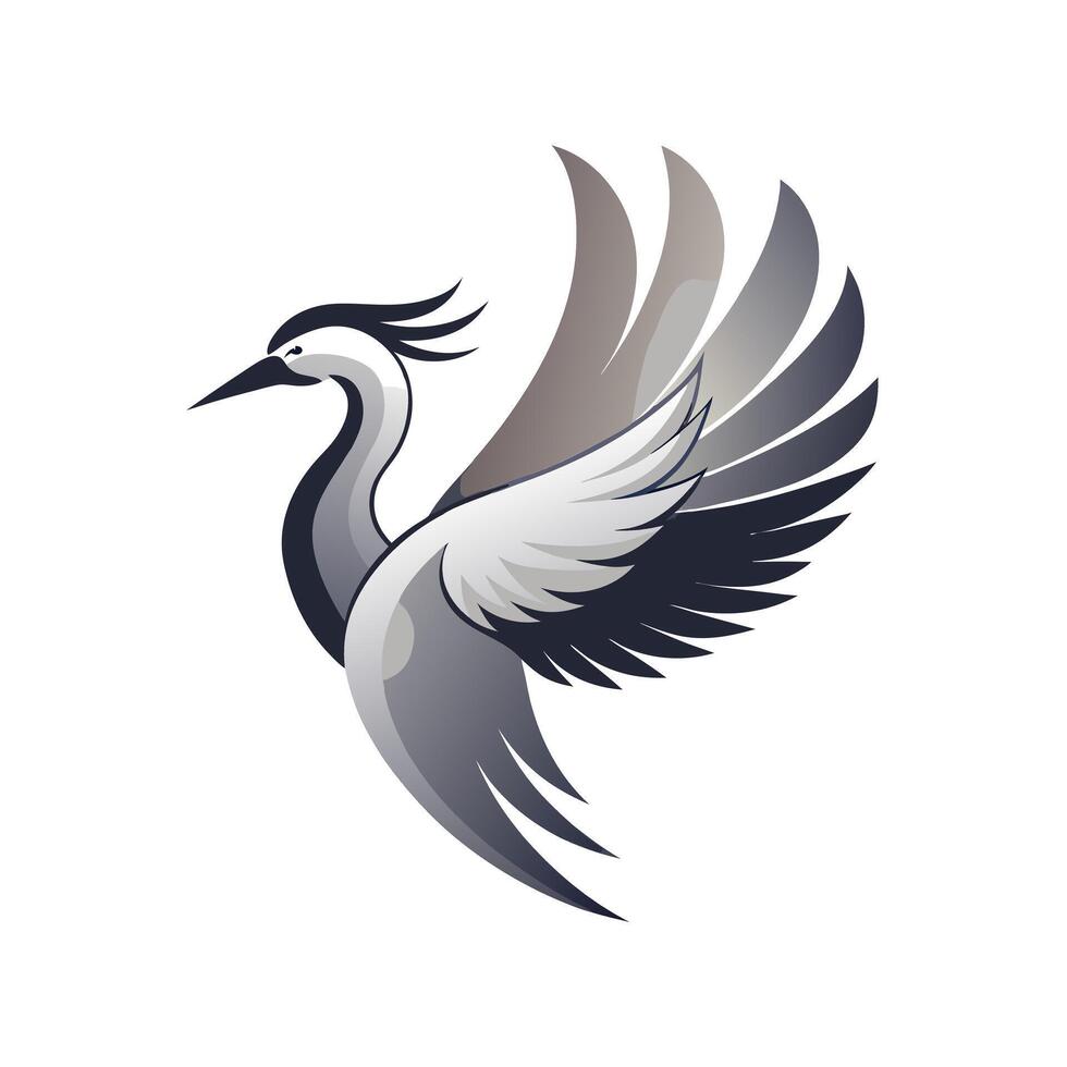 Colorful Bird Gradient Logotype Illustration vector