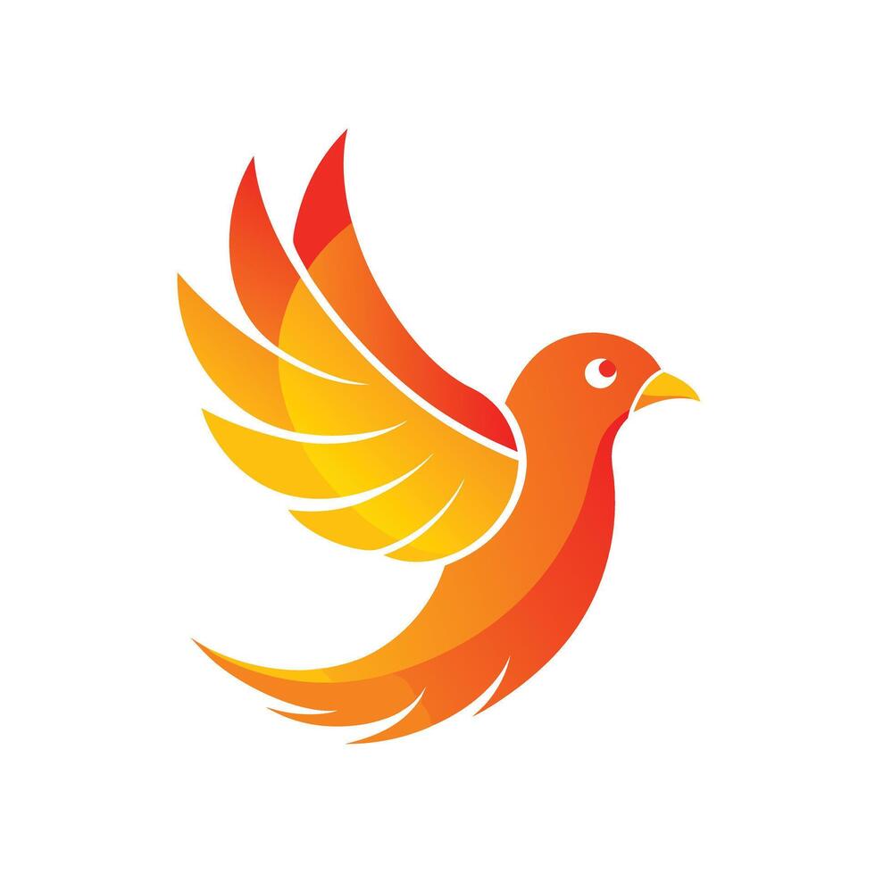 Colorful Bird Gradient Logotype Illustration vector