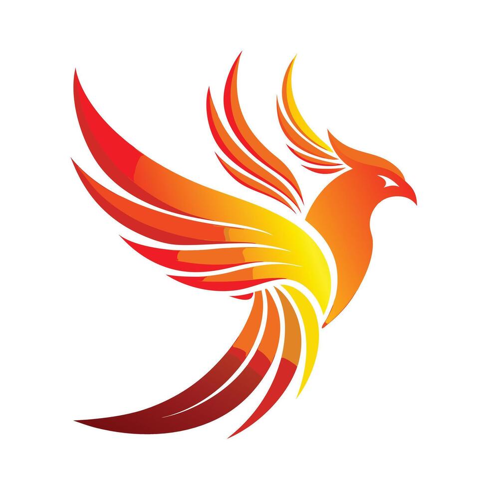 Colorful Bird Gradient Logotype Illustration vector