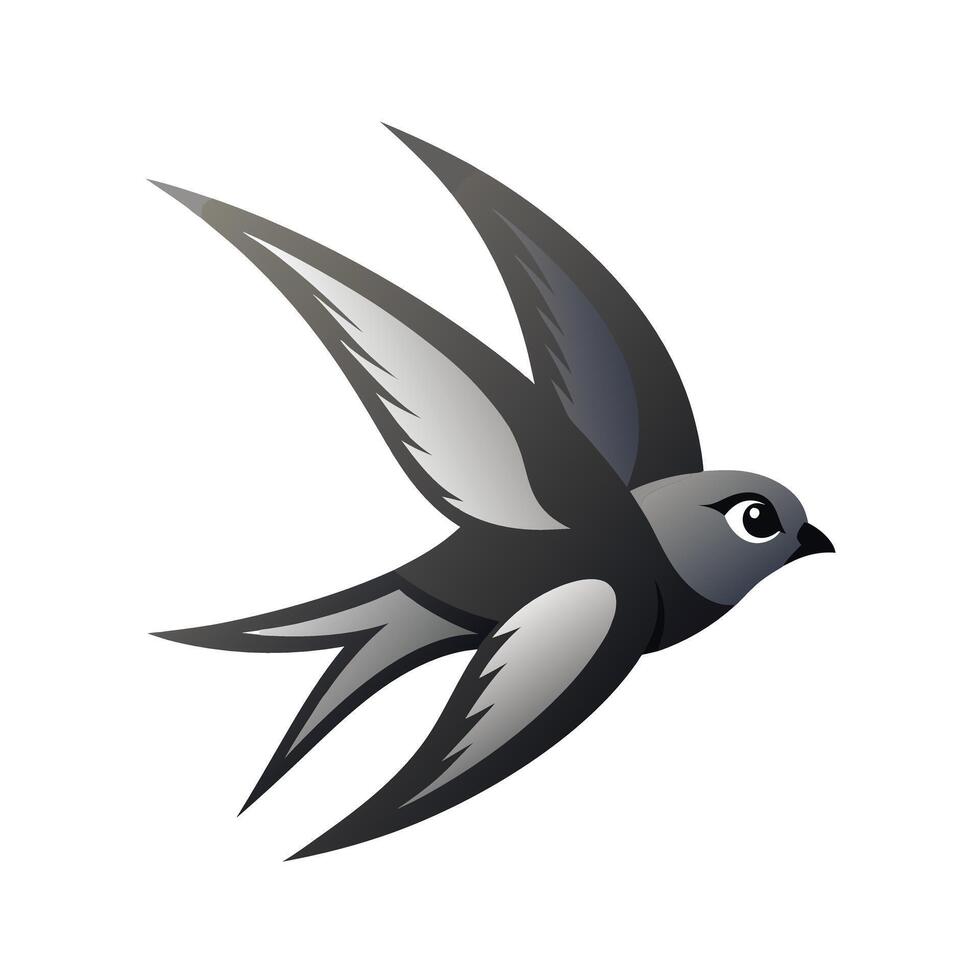 Colorful Bird Gradient Logotype Illustration vector