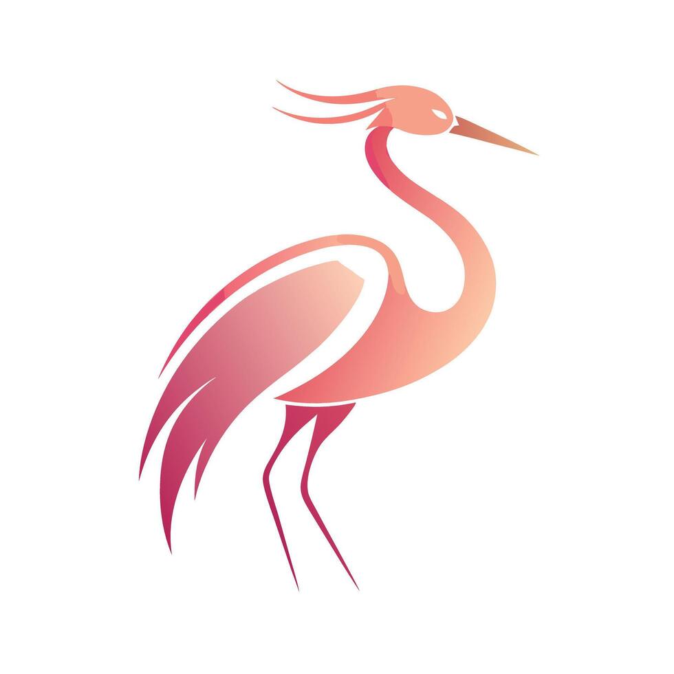 Colorful Bird Gradient Logotype Illustration vector