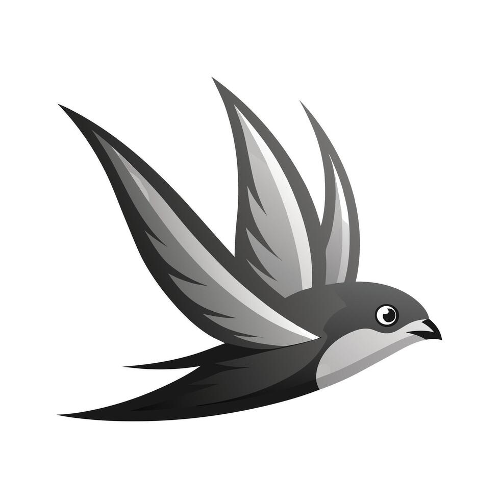 Colorful Bird Gradient Logotype Illustration vector