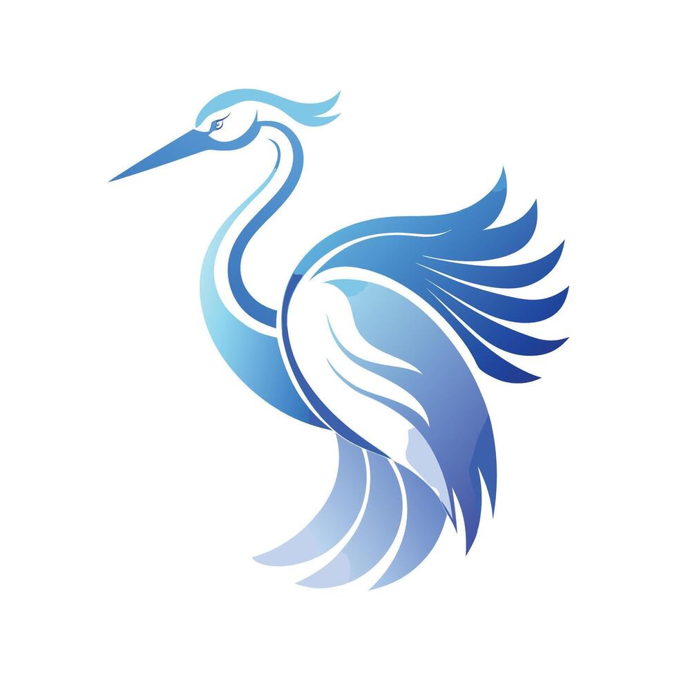 Colorful Bird Gradient Logotype Illustration vector