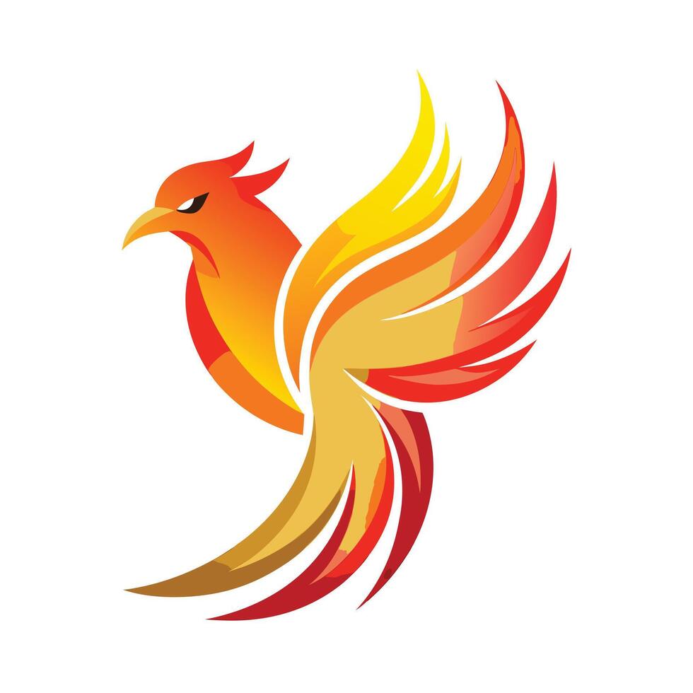 Colorful Bird Gradient Logotype Illustration vector