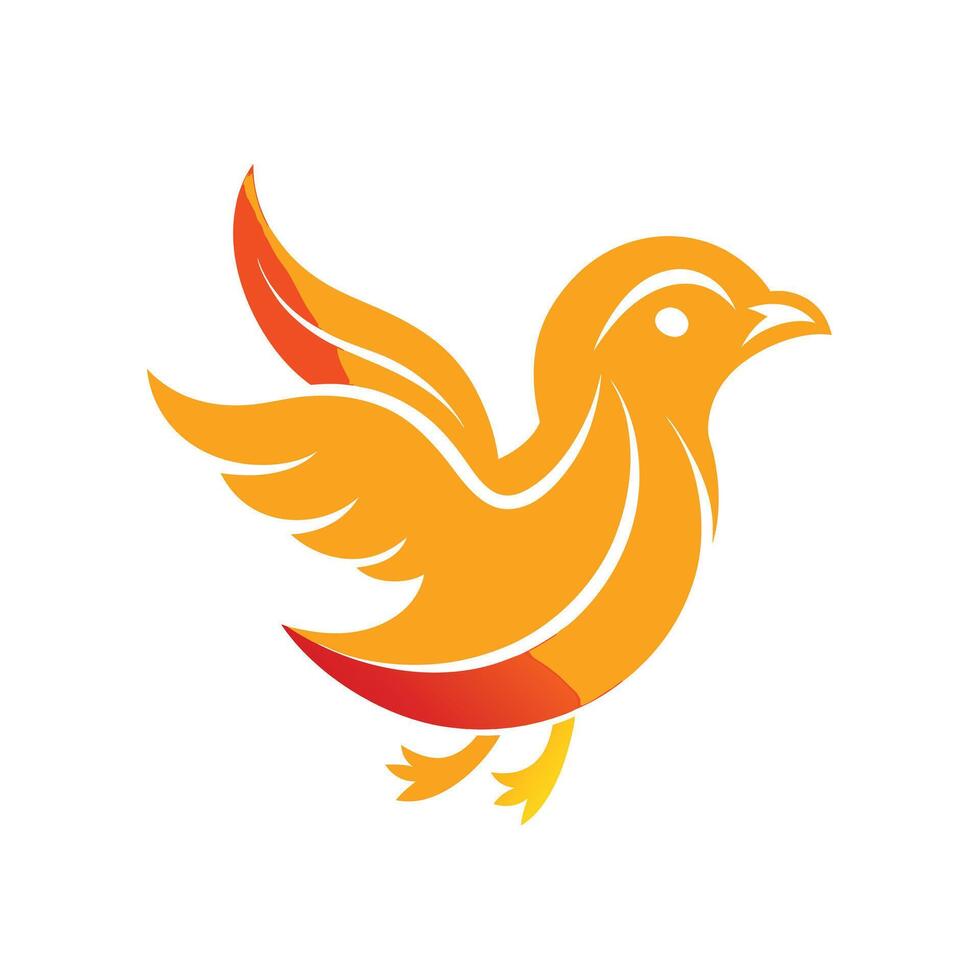 Colorful Bird Gradient Logotype Illustration vector