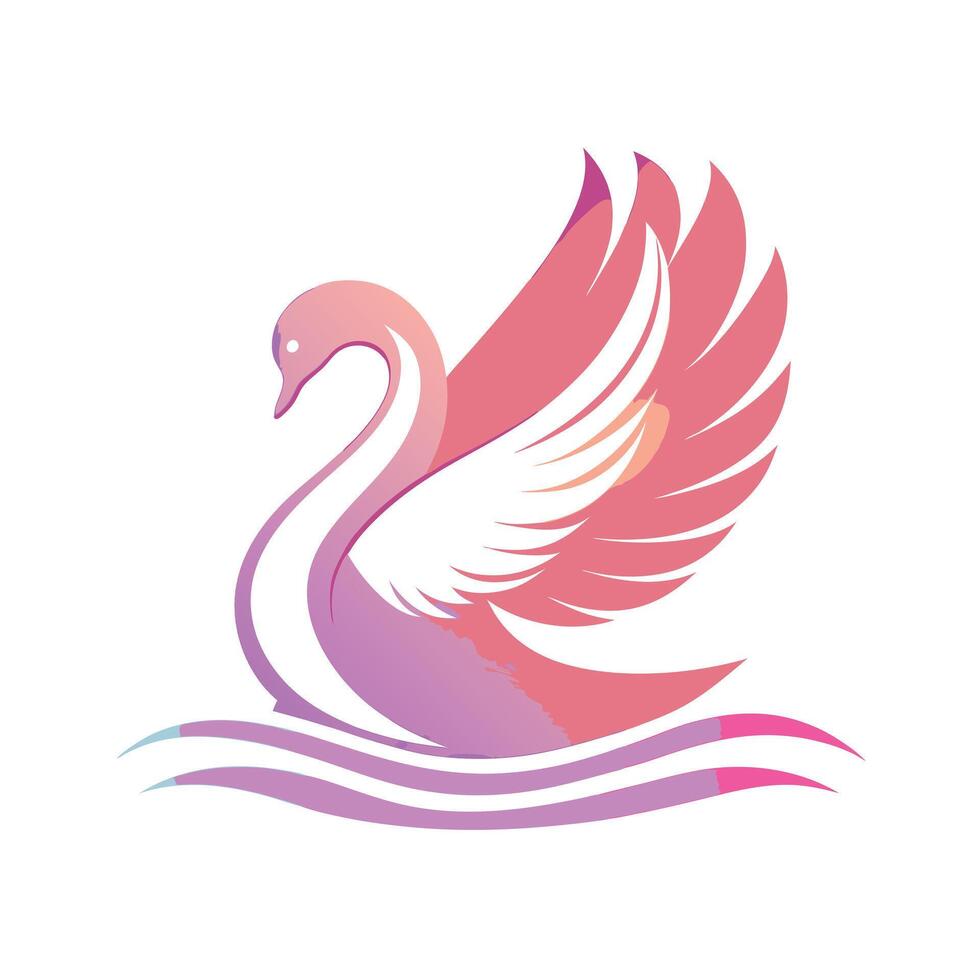 Colorful Bird Gradient Logotype Illustration vector