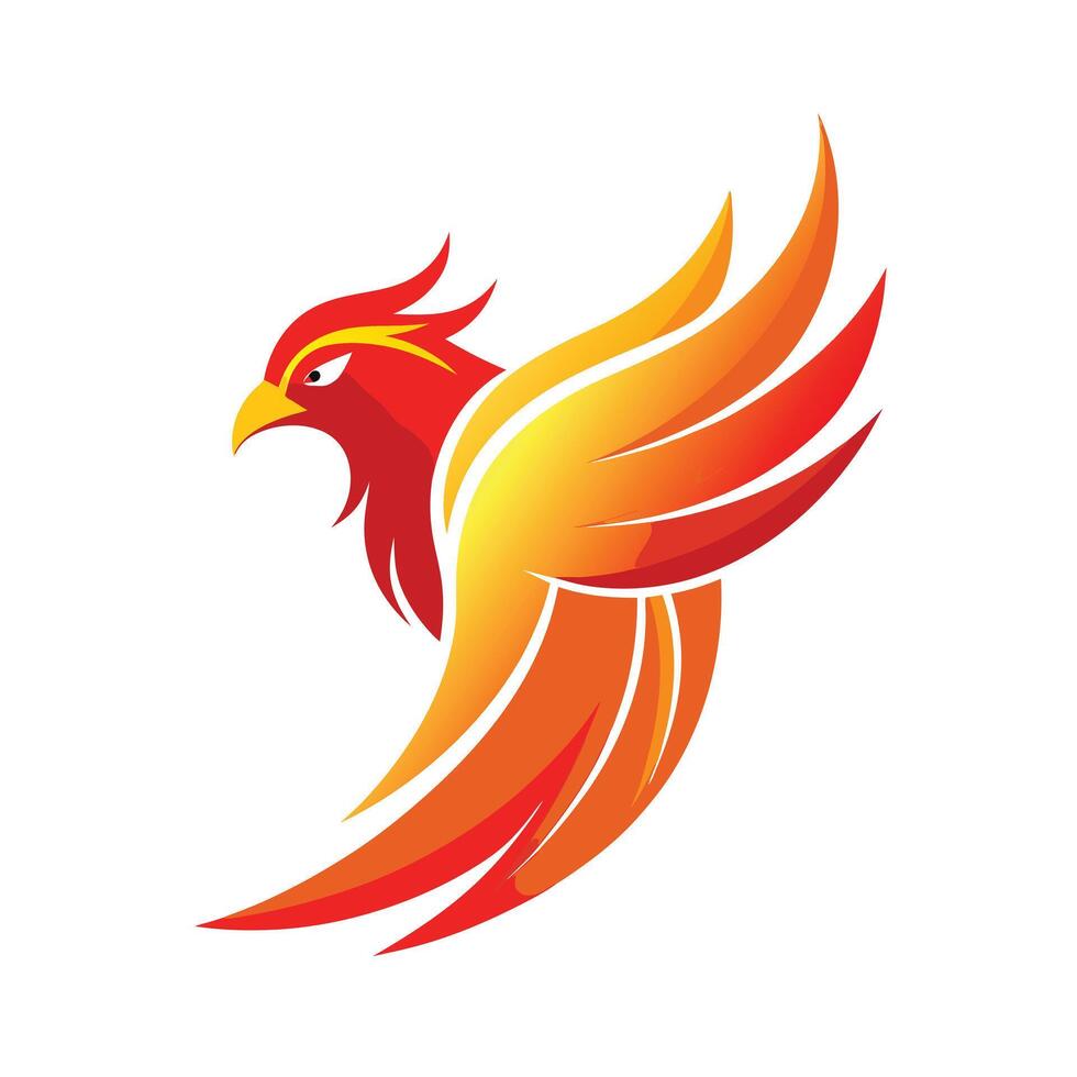 Colorful Bird Gradient Logotype Illustration vector