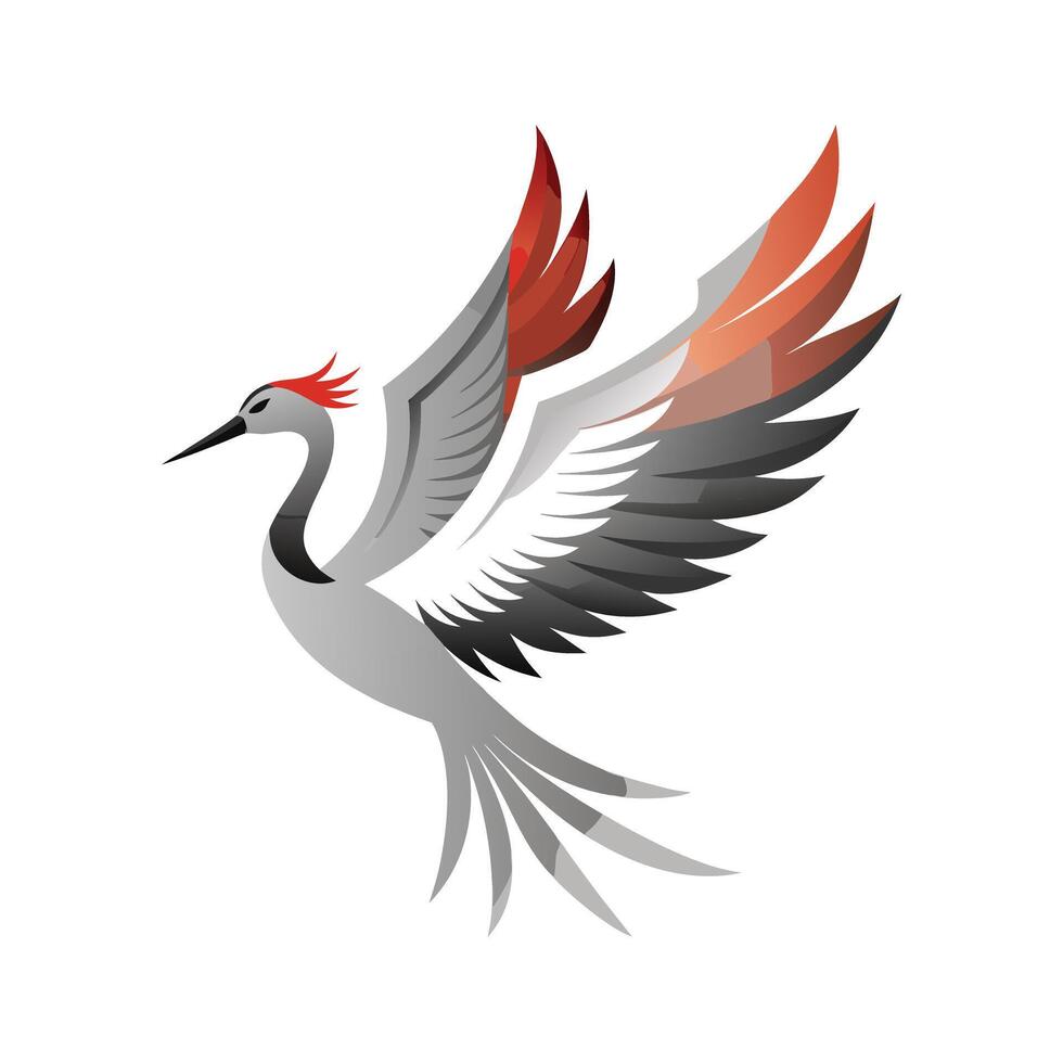 Colorful Bird Gradient Logotype Illustration vector