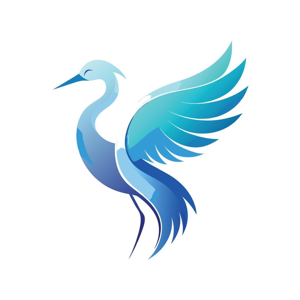 Colorful Bird Gradient Logotype Illustration vector