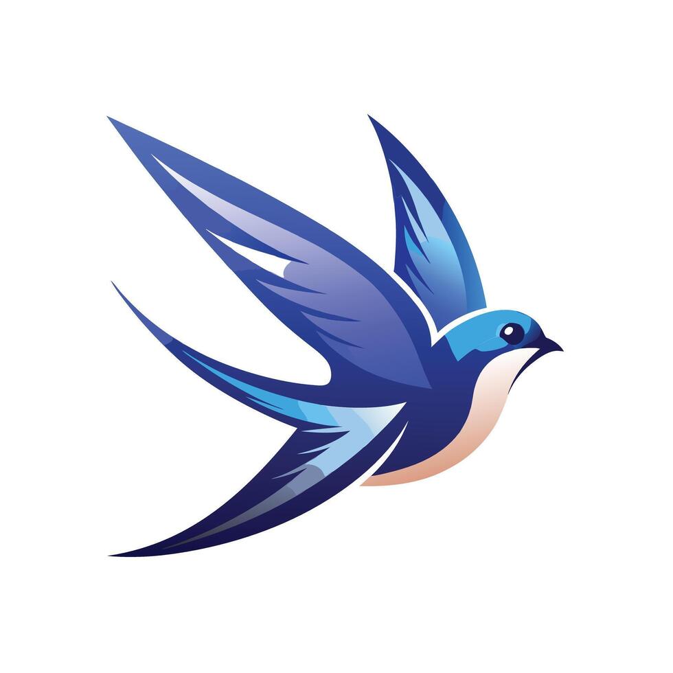 Colorful Bird Gradient Logotype Illustration vector