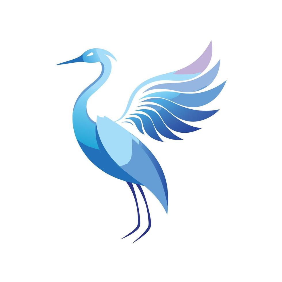 Colorful Bird Gradient Logotype Illustration vector