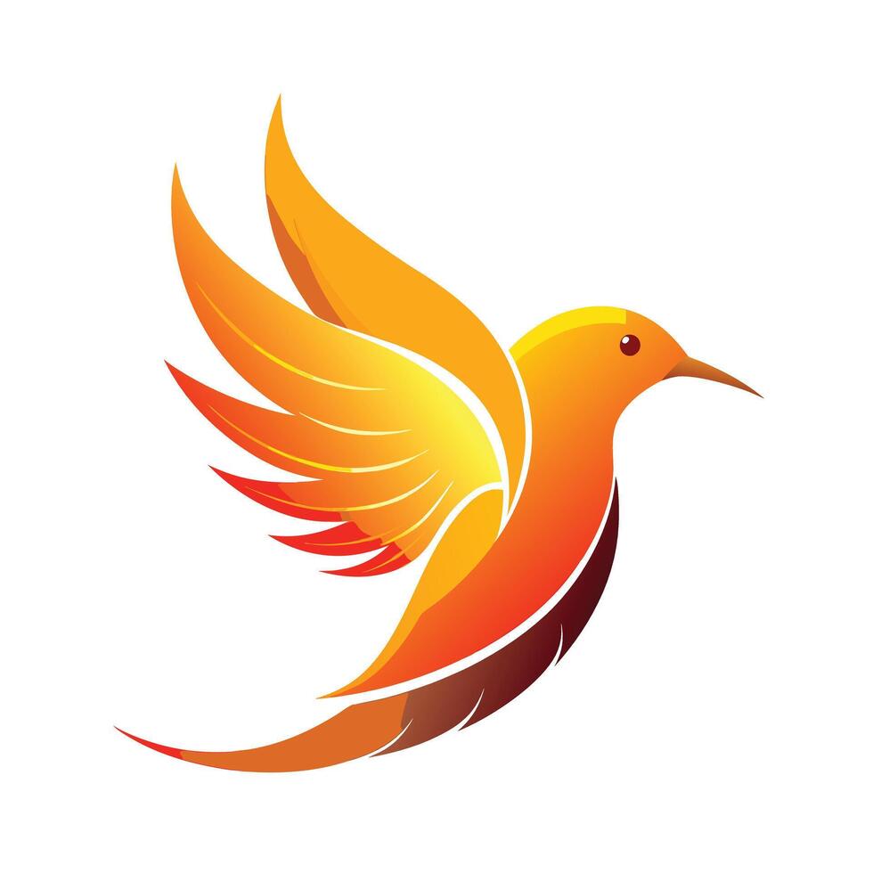 Colorful Bird Gradient Logotype Illustration vector