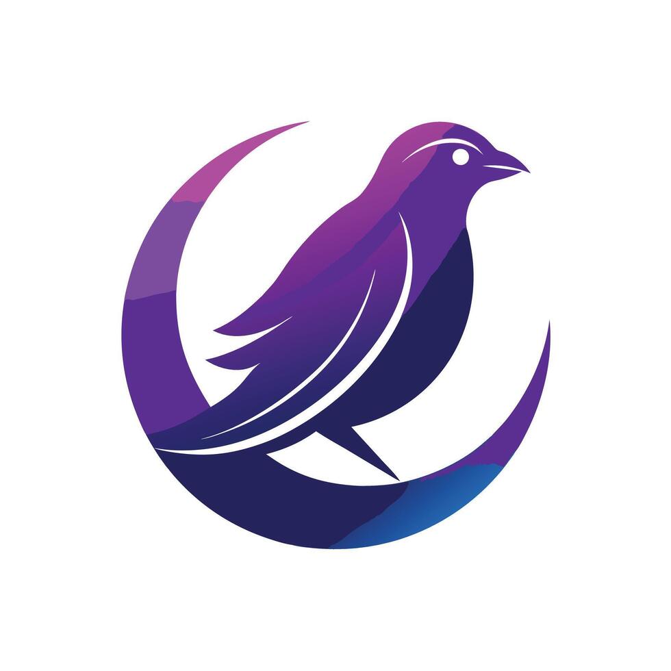 Colorful Bird Gradient Logotype Illustration vector