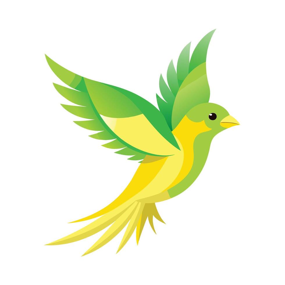 Colorful Bird Gradient Logotype Illustration vector