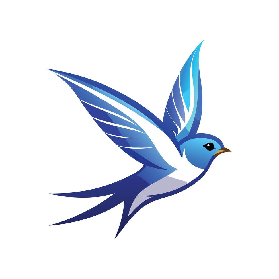 Colorful Bird Gradient Logotype Illustration vector