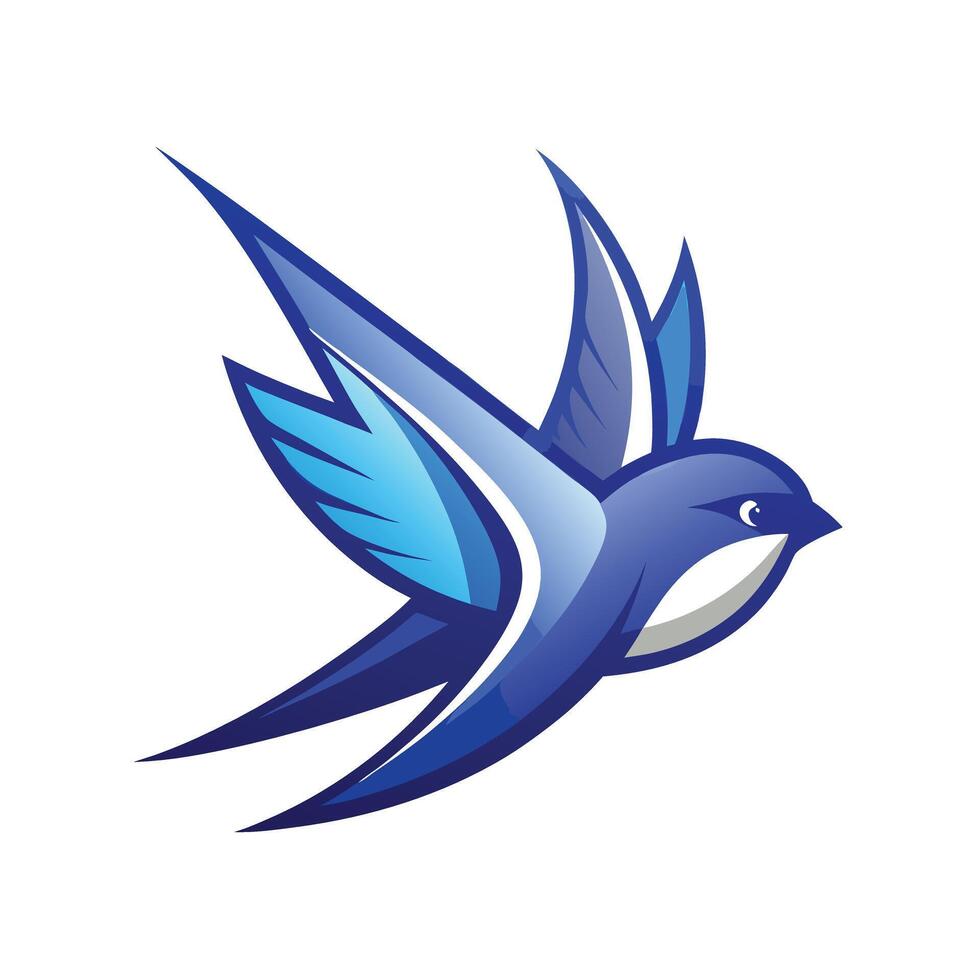 Colorful Bird Gradient Logotype Illustration vector
