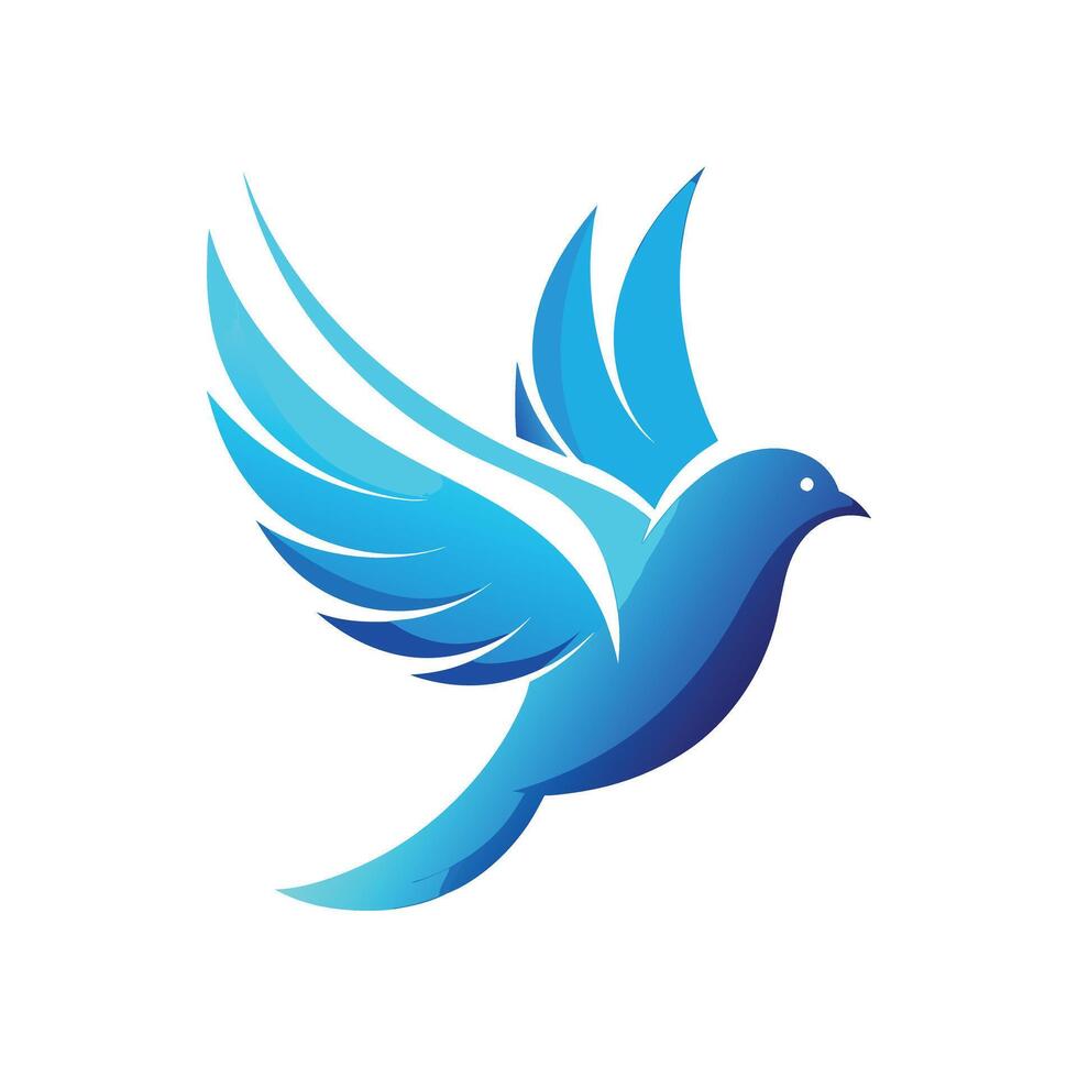 Colorful Bird Gradient Logotype Illustration vector