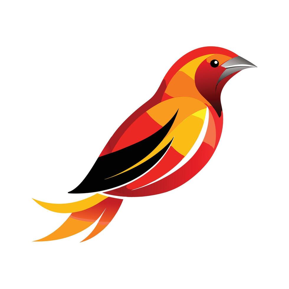 Colorful Bird Gradient Logotype Illustration vector
