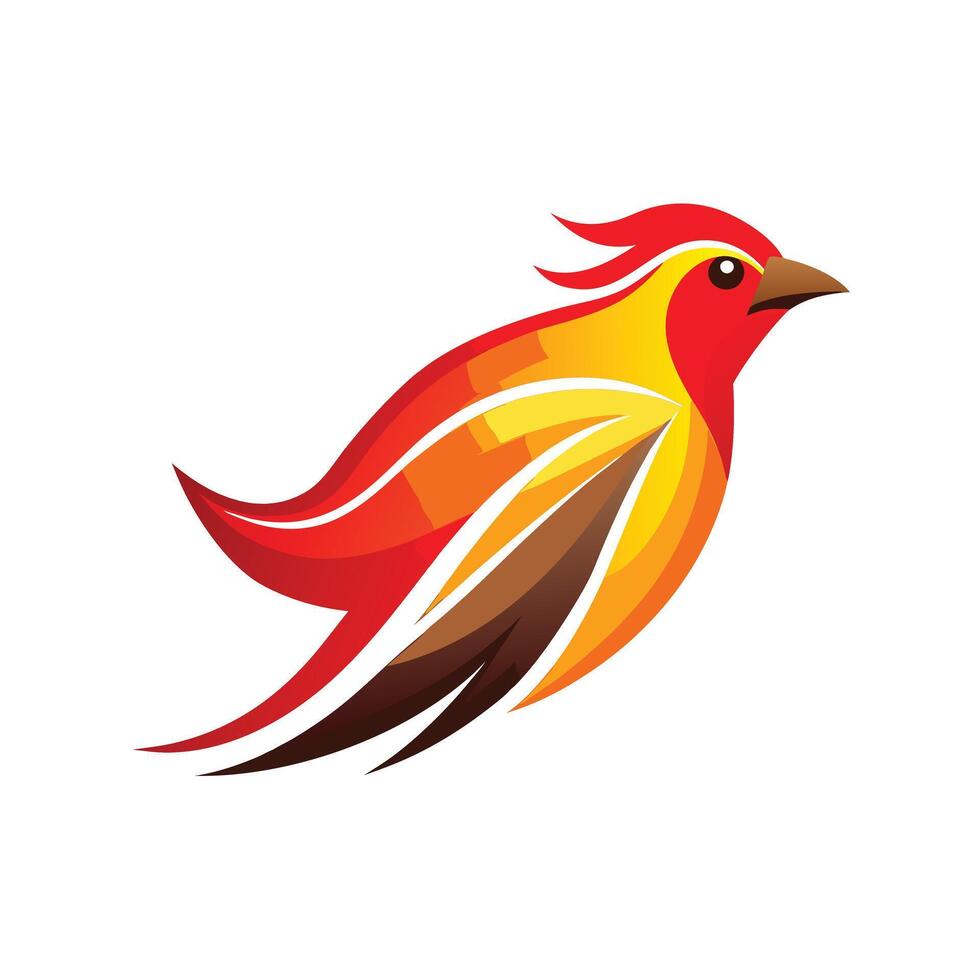 Colorful Bird Gradient Logotype Illustration vector