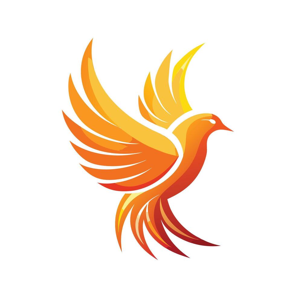 Colorful Bird Gradient Logotype Illustration vector