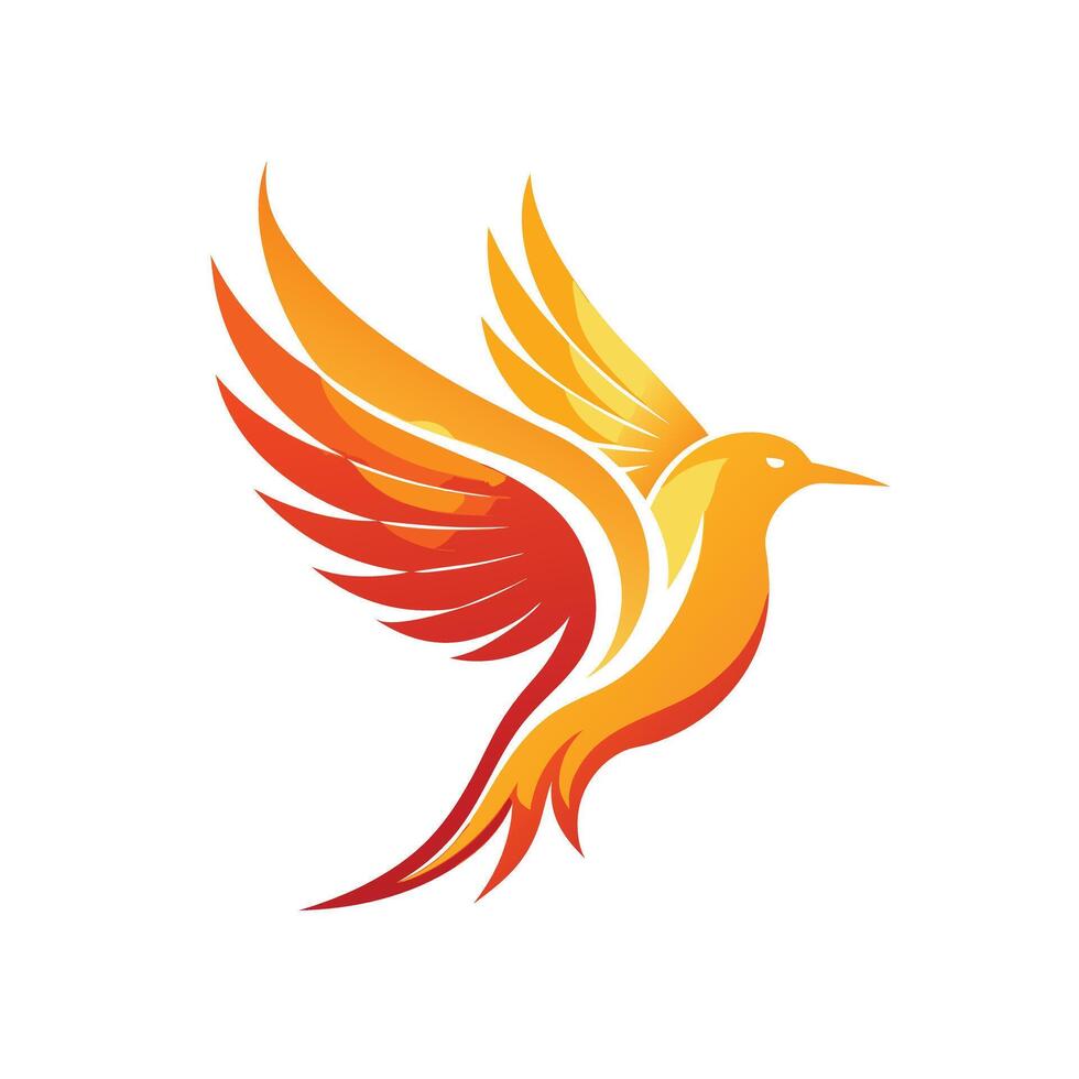 Colorful Bird Gradient Logotype Illustration vector