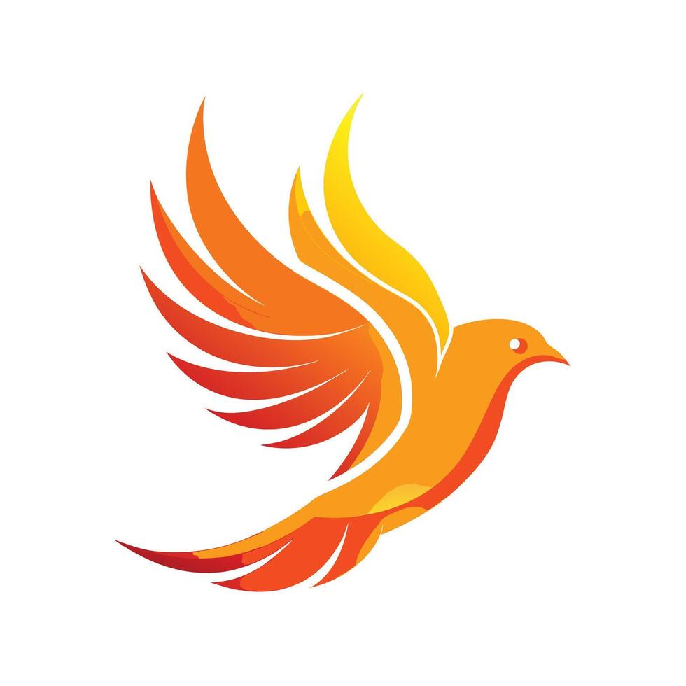 Colorful Bird Gradient Logotype Illustration vector