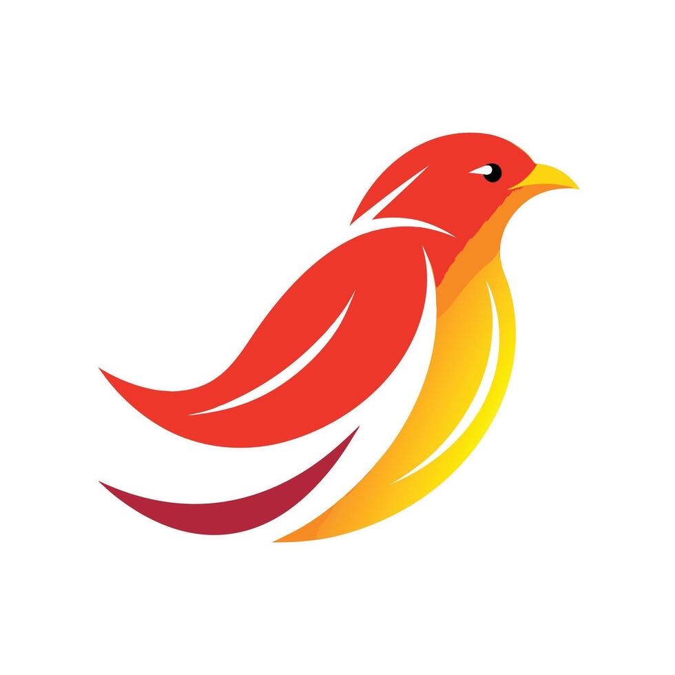 Colorful Bird Gradient Logotype Illustration vector