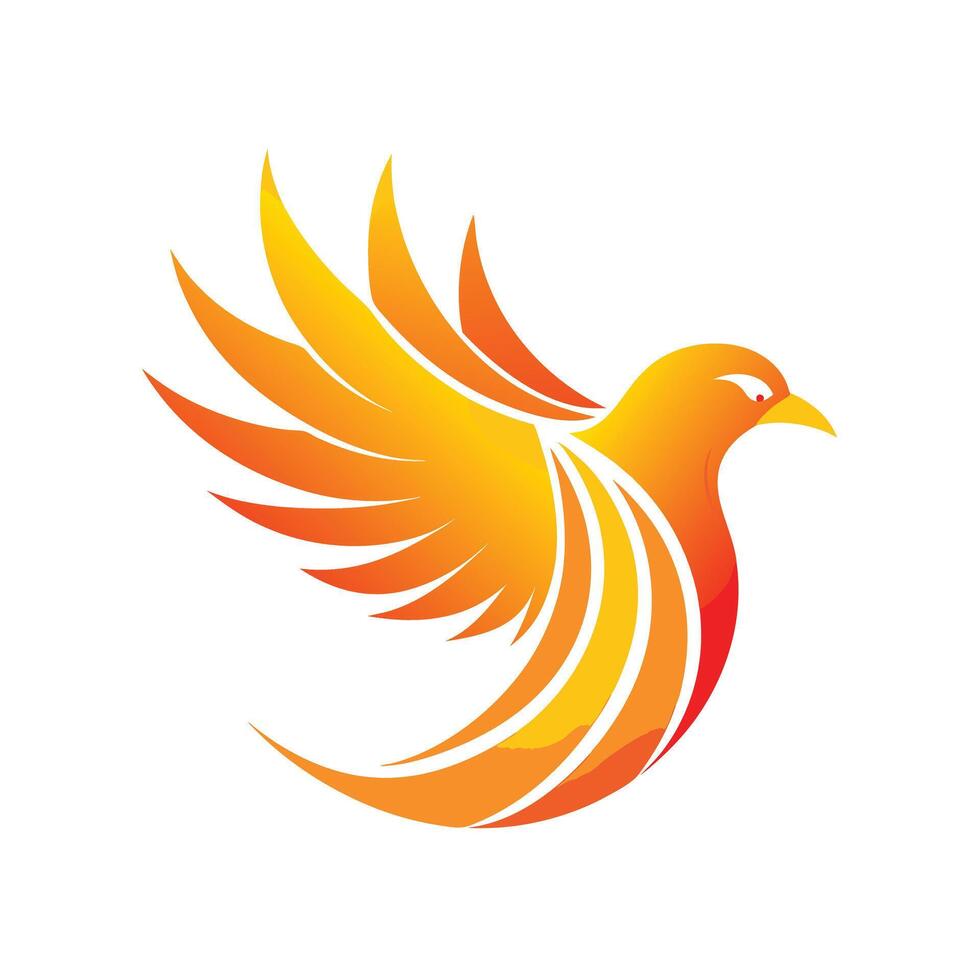 Colorful Bird Gradient Logotype Illustration vector