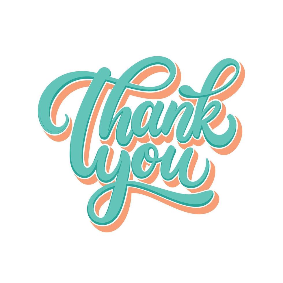 Thank You placard typography concept illustration vector
