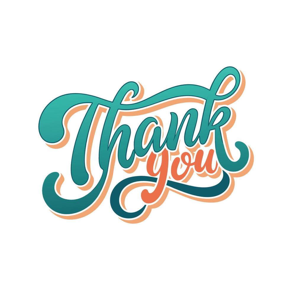 Thank You placard typography concept illustration vector