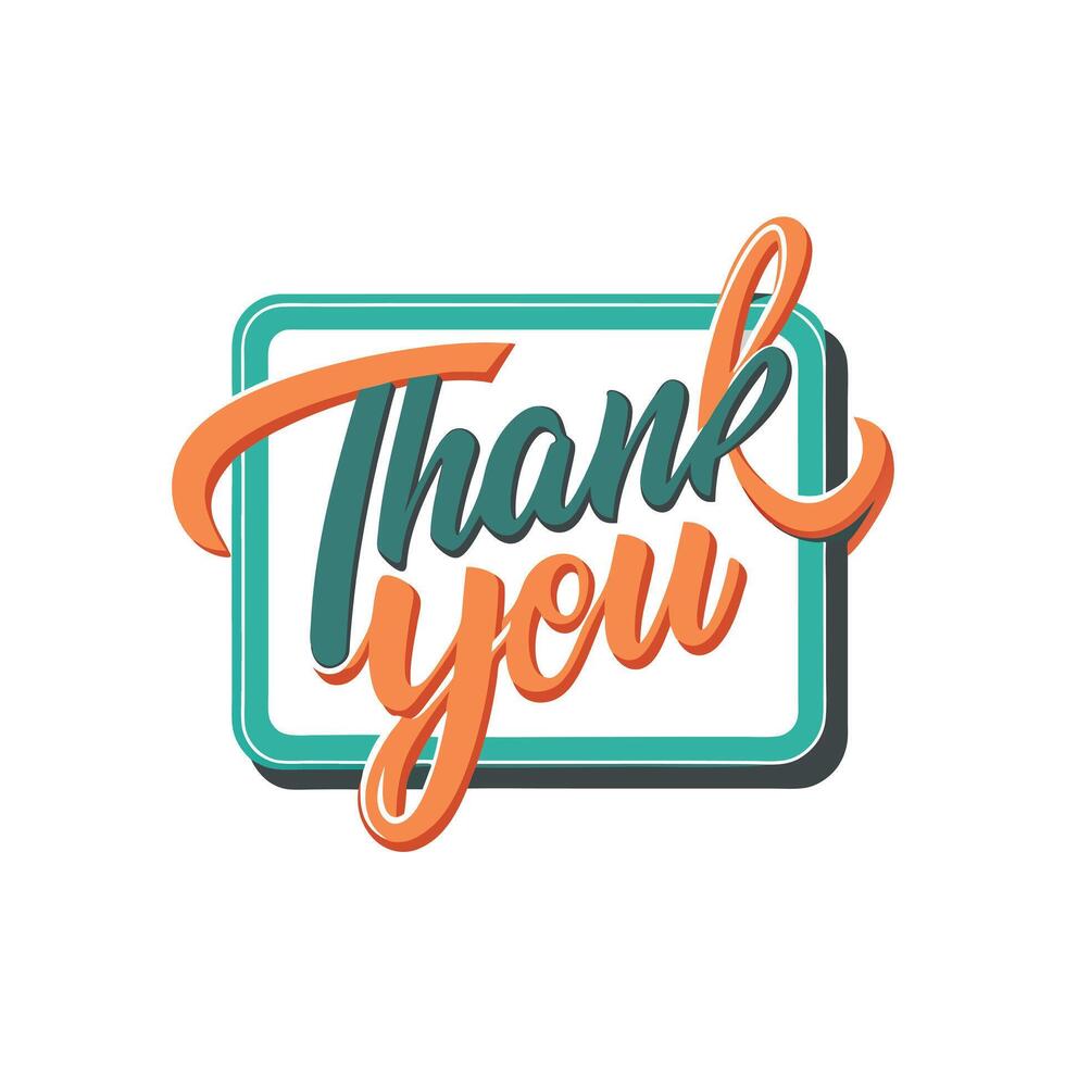 Thank You placard typography concept illustration vector