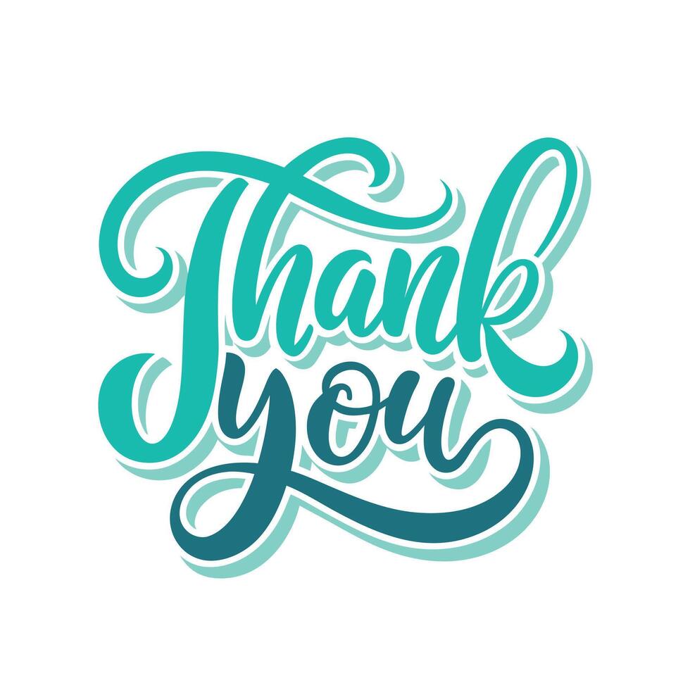 Thank You placard typography concept illustration vector
