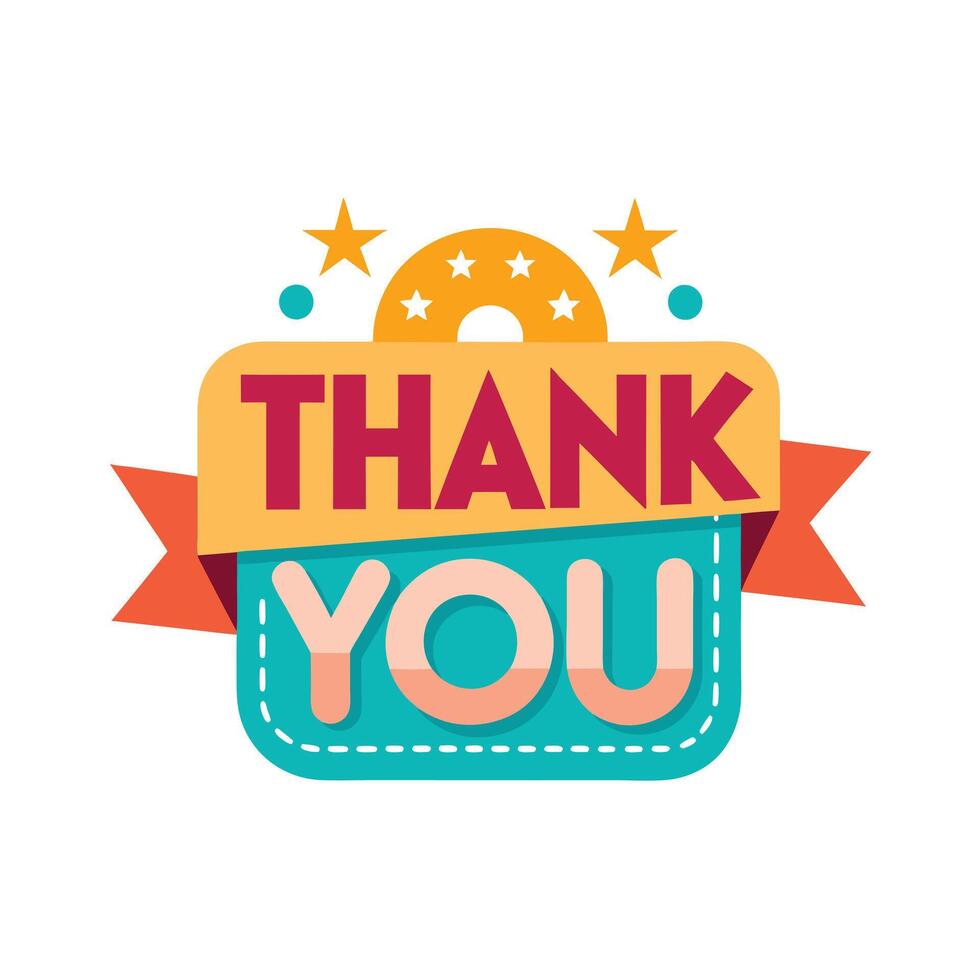 Thank You placard typography concept illustration vector