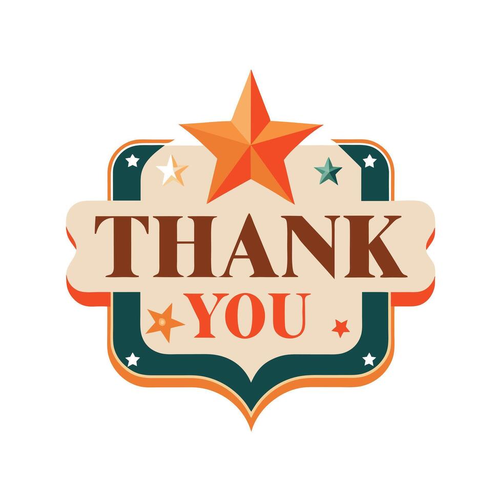 Thank You placard typography concept illustration vector