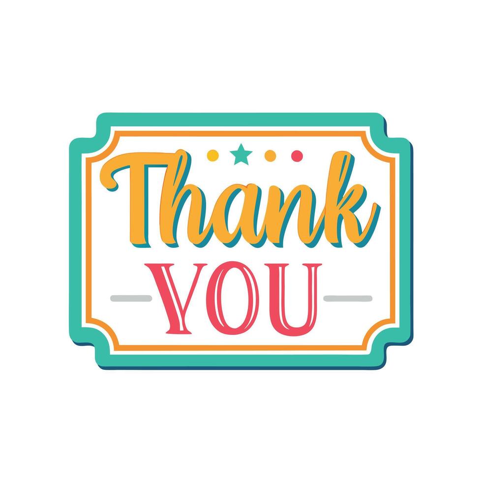 Thank You placard typography concept illustration vector