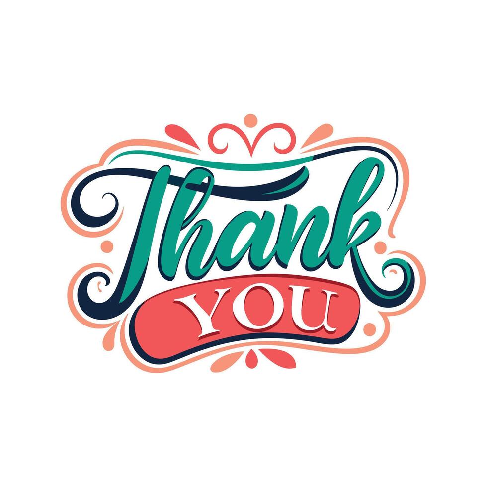 Thank You placard typography concept illustration vector
