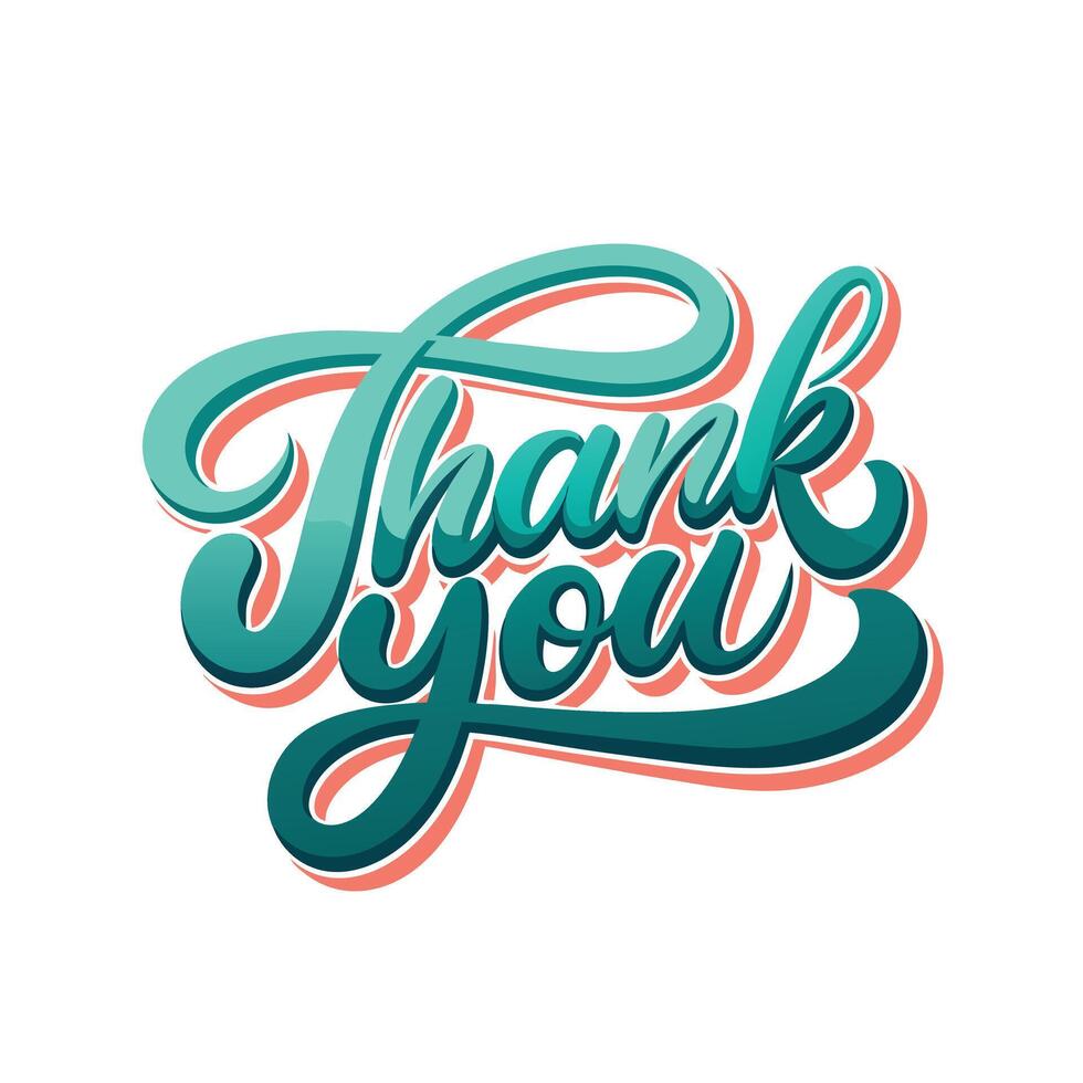 Thank You placard typography concept illustration vector