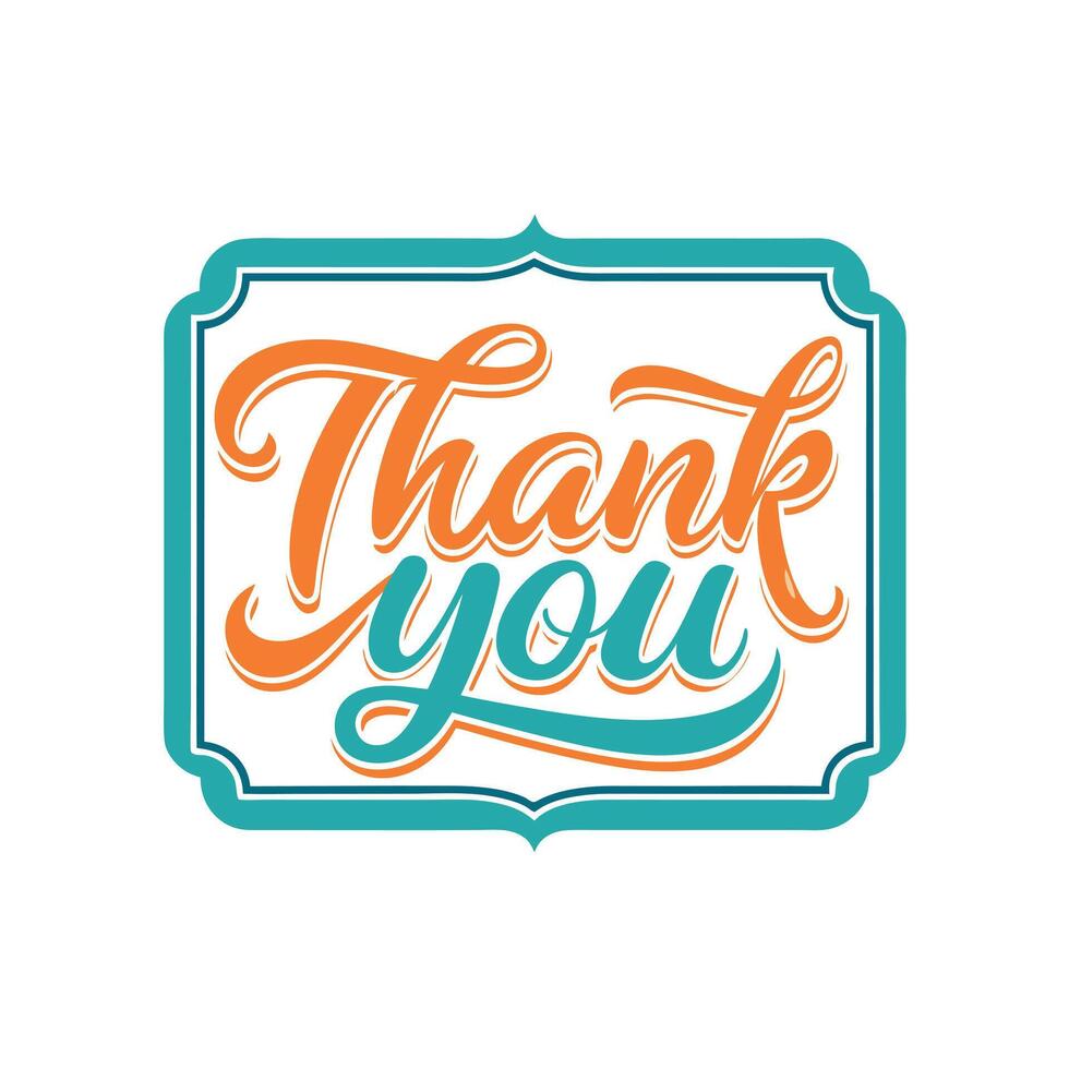 Thank You placard typography concept illustration vector