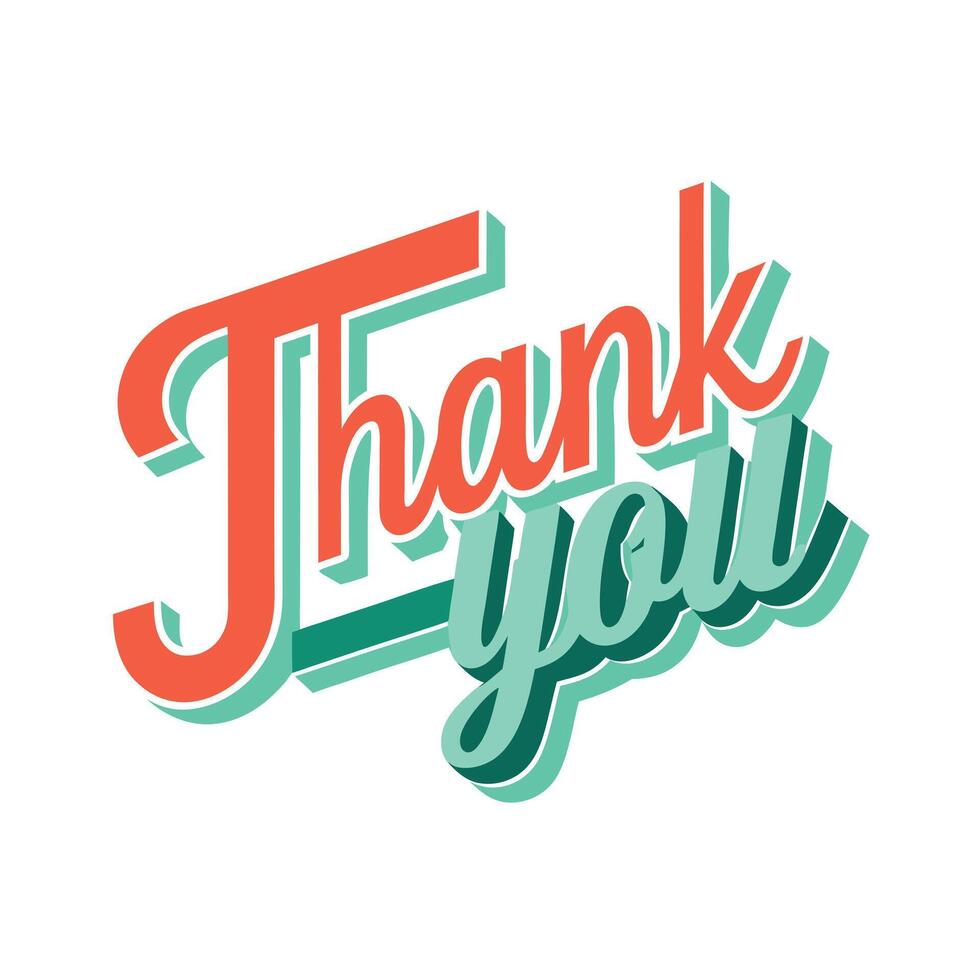 Thank You placard typography concept illustration vector