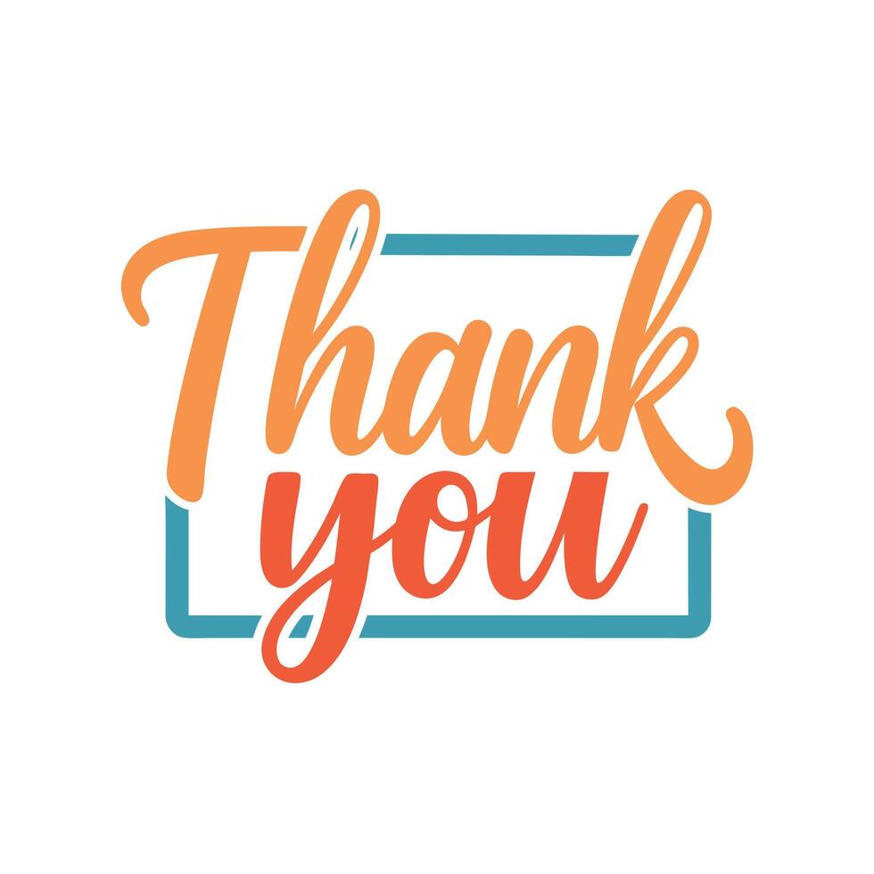 Thank You placard typography concept illustration vector