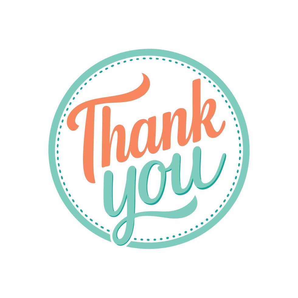 Thank You placard typography concept illustration vector