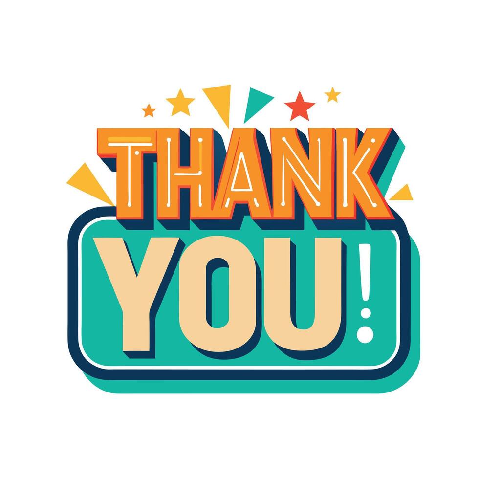 Thank You placard typography concept illustration vector