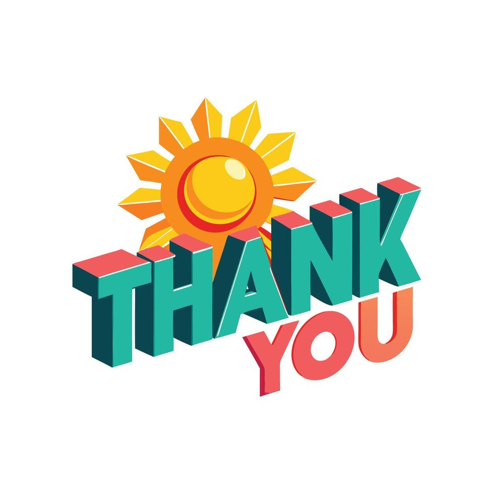 Thank You placard typography concept illustration vector