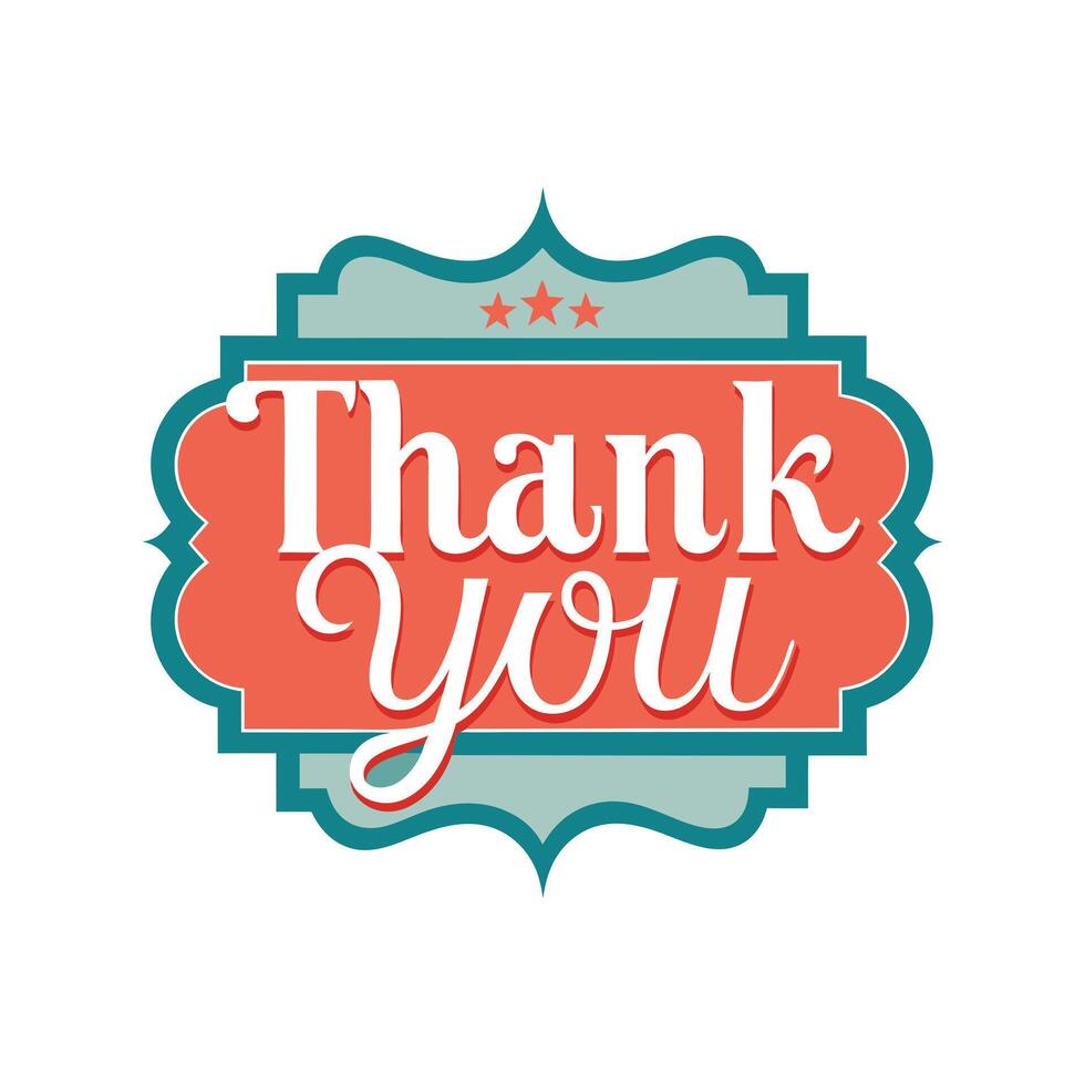 Thank You placard typography concept illustration vector