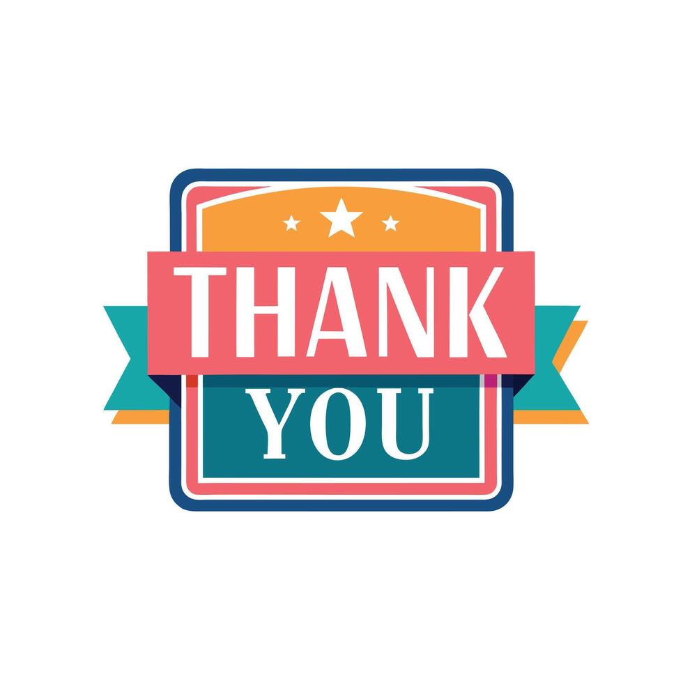 Thank You placard typography concept illustration vector