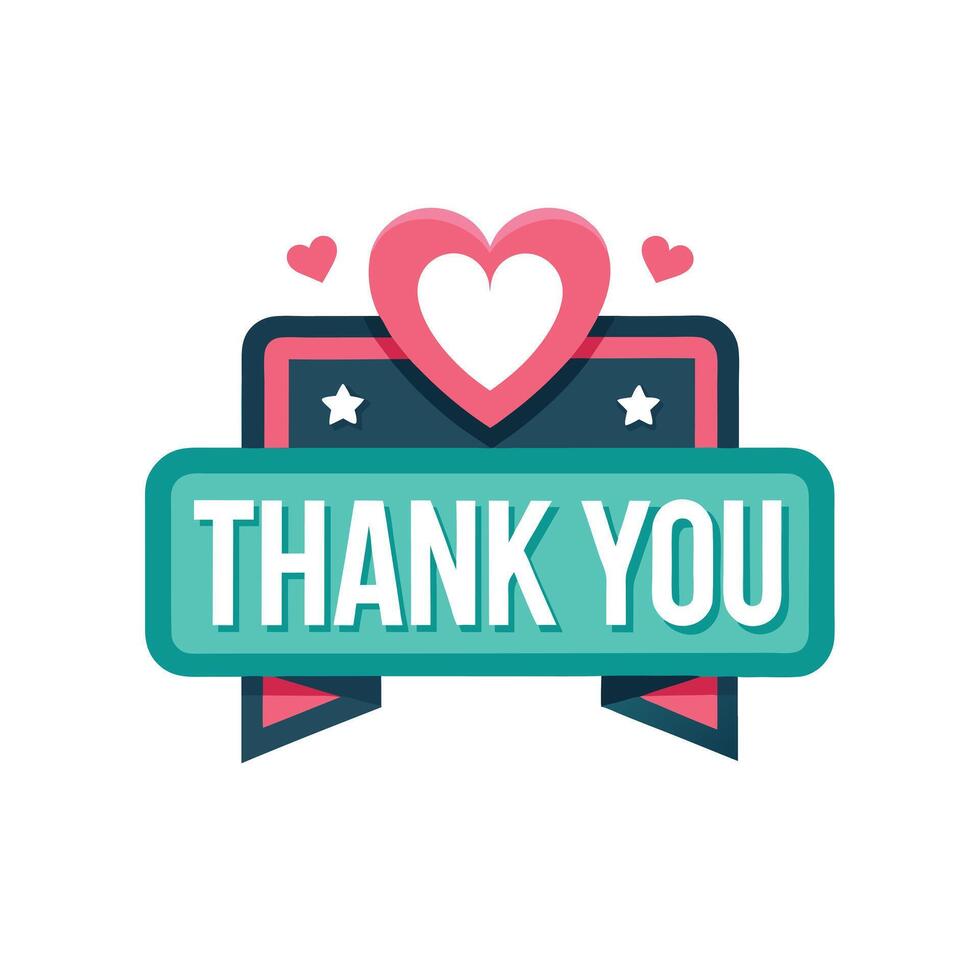 Thank You placard typography concept illustration vector
